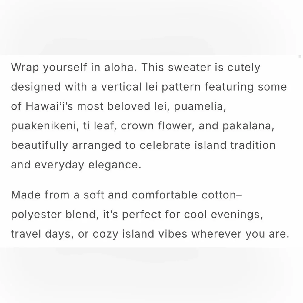 Soul Valid Hawai’i Purple Lei Sweater - Picture 3 of 3